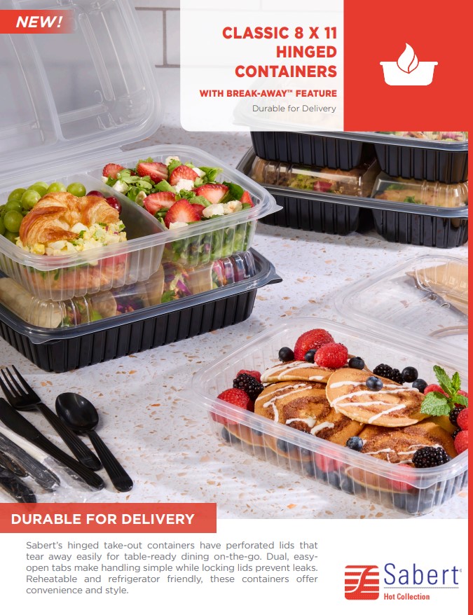 Hot Collection: Classic 8" x 11" Hinged Containers