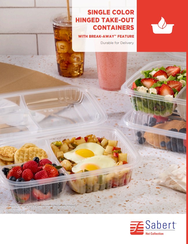 Hot Collection: Single Color Hinged Take-Out Containers